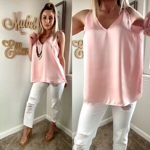 Biltmore romantic Satin pastel pink cami tank